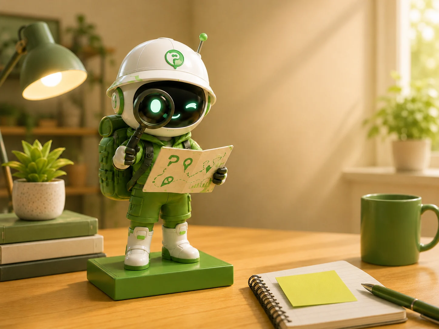 SEO Agent — a humanoid AI specialist inspecting search performance